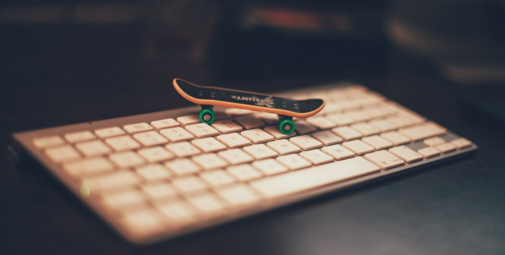 keyboard and skate